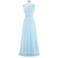 Starzz One Shoulder Chiffon Long Light Blue Formal Modèles de robes de demoiselle d'honneur ST000071-2